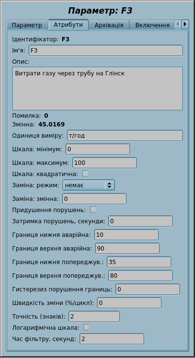 Результат та оперативні налаштування.